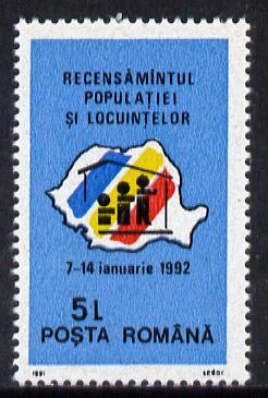 Rumania 1991 Population & Housing Census unmounted mint, Mi 4707