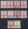 Malaya - Johore 1910-19 Sultan set complete, 50c very lightly used rest mounted mint, SG78-87 cat £250