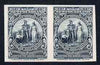 Newfoundland 1897 400th Anniversary Seal of Colony 30c slate-blue IMPERF plate proof pair on thin card ex ABNCo archives, as SG 77