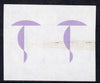 Yemen - Republic 1963 Red Cross Centenary 20b imperf proof pair with black colour upright & symbol inverted, plus symbol on reverse side, unmounted mint