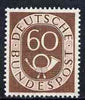 Germany 1951 Posthorn 60pf red-brown superb unmounted mint SG 1057 cat £140