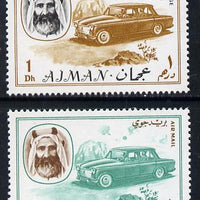 Ajman 1967 Cars (1Dh & 1R from Transport perf set of 14) unmounted mint Mi 127 & 136*