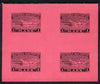Cinderella - Germany 1933 Rocket Labels 4th issue 1 mark black on red imperf sheetlet of 4 unmounted mint (only 500 sheets printed)