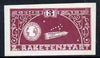 Cinderella - Germany 1933 Rocket Labels 7th issue imperf single inscribed with a brown '3' instead of a blue '1', minor gum stains but only 20 exist.