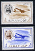 Ajman 1967 Airliners (4Dh & 5R from Transport perf set of 14) unmounted mint Mi 130 & 139*