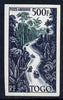 Togo 1954 Roadway through Forest 500f Air fine unmounted mint IMPERF from limited printing, as SG 191 cat £55 as normal