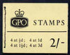 Great Britain 1959-65 Wilding Crowns wmk 2s booklet (Feb 1964) complete SG N15