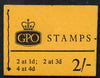 Great Britain 1959-65 Wilding Crowns wmk 2s booklet (July 1966) complete SG N25