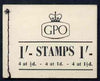 Great Britain 1953-59 Wilding Tudor wmk 1s booklet complete SG K1