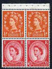 Great Britain 1963-64 Wilding 1/2d-2.5d Crowns booklet pane of 4 (ex Holiday booklet) with frame flaw on R1/2,unmounted mint, SG SB13ac