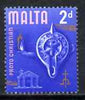 Malta 1965-70 Historical def 2d with gold omitted plus normal, both unmounted mint SG 333a
