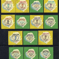 Sierra Leone 1964 Kennedy Memorial set of 14 fine cds used, SG 299-312