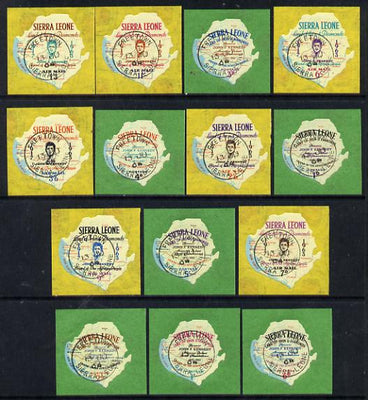 Sierra Leone 1964 Kennedy Memorial set of 14 fine cds used, SG 299-312