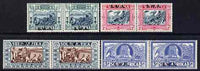 South West Africa 1938 KG6 Voortrekker Centenary Memorial Fund set of 8 (4 horiz se-tenant pairs) lightly mounted mint SG 105-108