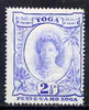 Tonga 1942-49 Queen Salote 2.5d Script CA with 'recut value' variety (R1/1) fine mounted mint