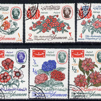 Yemen - Royalist 1965 Flowers set of 6 cto, Mi 182-87 (SG R106-111)