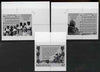Tonga - Niuafo'ou 1992 King's Coronation Anniversary set of 3 x 80s B&W photographic proofs, rare thus, as SG 178-80