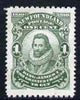 Newfoundland 1910 King James I 1c green P12 x 14 mounted mint SG 106