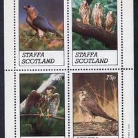 Staffa 1981 Birds of Prey #02 perf,set of 4 values (10p to 75p) unmounted mint