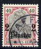 German PO's in Turkish Empire 1905 Germania 2pi on 40pf no wmk fine used SG 40