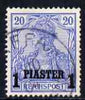 German PO's in Turkish Empire 1900 Germania 1pi on 20pf fine used SG 19