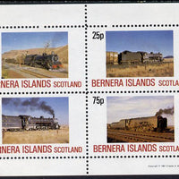 Bernera 1981 Steam Locos #02 perf,set of 4 values (10p to 75p) unmounted mint