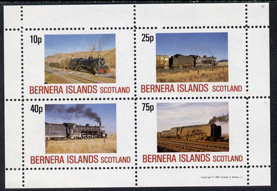 Bernera 1981 Steam Locos #02 perf,set of 4 values (10p to 75p) unmounted mint