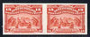 Newfoundland 1897 400th Anniversary Grey Seals 15c scarlet IMPERF plate proof pair on thin card ex ABNCo archives (as SG 75)