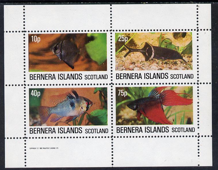 Bernera 1982 Tropical Fish perf,set of 4 values (10p to 75p) unmounted mint