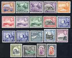 Cyprus 1938-51 KG6 definitive set of 19 values complete 1/4pi to £1 fine mounted mint, SG 151-63