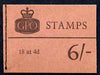 Great Britain 1967-70 Wilding Crowns phosphor 6s booklet (Aug 1967) complete SG Q27p