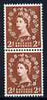 Great Britain 1957 Wilding 2d graphite vert coil join pair unmounted mint
