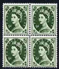 Great Britain 1958-65 Wilding Crowns 9d block of 4, one stamp with Frame flaw at lower left (R12/5) unmounted mint SG spec S127c
