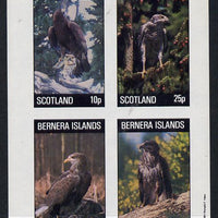 Bernera 1981 Birds of Prey imperf,set of 4 values (10p to 75p) unmounted mint