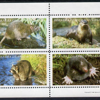 Bernera 1981 Animals (Otter, Rat, Mole) perf,set of 4 values (10p to 75p) unmounted mint