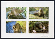 Bernera 1981 Animals (Otter, Rat, Mole) imperf,set of 4 values (10p to 75p) unmounted mint