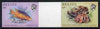 Belize 1984-88 Marine Life 5c & 6c se-tenant imperf gutter pair unmounted mint, scarce item from uncut proof sheet