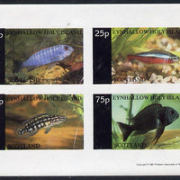 Eynhallow 1981 Tropical Fish imperf,set of 4 values (10p to 75p) unmounted mint