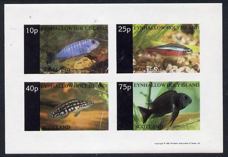 Eynhallow 1981 Tropical Fish imperf,set of 4 values (10p to 75p) unmounted mint