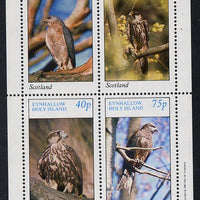 Eynhallow 1981 Birds of Prey #01 perf,set of 4 values (10p to 75p) unmounted mint