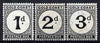 Gold Coast 1923 postage due set of 3 values (1d, 2d & 3d) superb unmounted mint SG D2-4