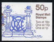Great Britain 1987-88 MCC Bicentenary #3 (Lords Pavilion & Wrought Iron) 50p booklet with phosphor bands transposed (UMFB41ca)