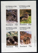 Eynhallow 1981 Animals #02 (Rat, Otter, Mole) imperf,set of 4 values (10p to 75p) unmounted mint