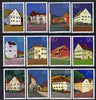Liechtenstein 1978 Buildings complete set of 12 unmounted mint SG 691-702