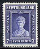 Newfoundland 1941-44 KG6 Queen Mary 7c (line perf 12.5) mounted mint SG 281