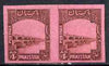 Pakistan 1948-56 Lloyds Barrage 4a imperf proof pair on pink ungummed safety paper, as SG33