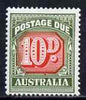 Australia 1958-60 Postage Due 10d very lightly mounted, SG D139