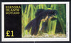 Bernera 1982 Ornamental Fish imperf souvenir sheet (£1 value) unmounted mint