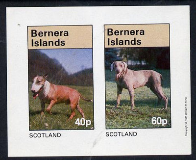 Bernera 1981 Dogs imperf,set of 2 values (40p & 60p) unmounted mint