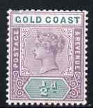 Gold Coast 1898-1902 QV CA 1/2d very fine mounted mint, SG 26